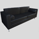 Black Leather Couch - 3DOcean Item for Sale