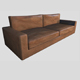 Brown Leather Couch - 3DOcean Item for Sale