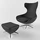 Vray Ready Leather Chair with Longue - 3DOcean Item for Sale
