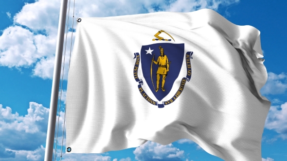 Waving Flag of Massachusetts alt