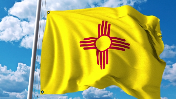 Waving Flag of New Mexico alt