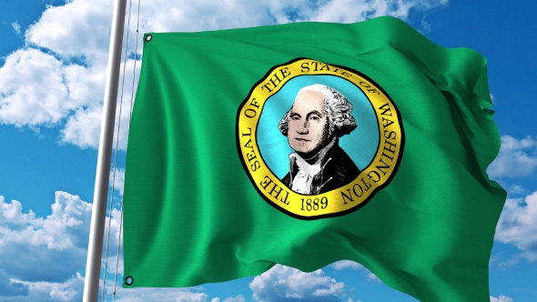 Waving Flag of Washington alt