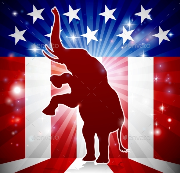 Republican Elephant Political Mascot