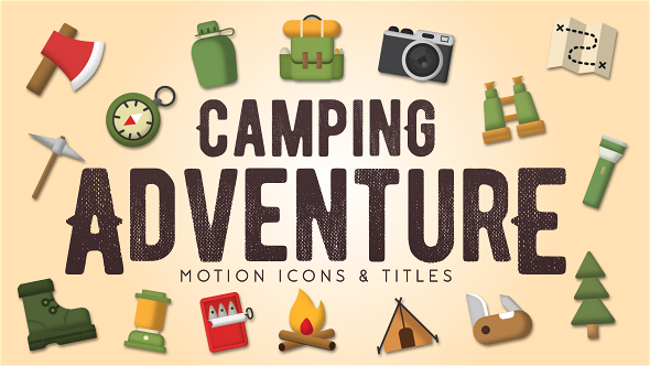 Camping Adventure Motion Icons & Titles