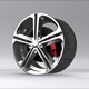3D Sports Car RIM model - 3DOcean Item for Sale