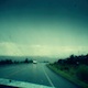 Heavy rain on road