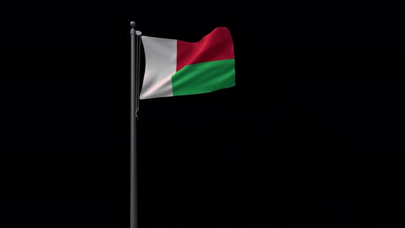 Madagascar Flag With Alpha 4K