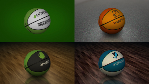 Classic Basketball Ball Logo Reveal