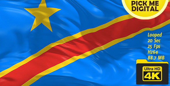 Democratic Republic of the Congo Flag 4K