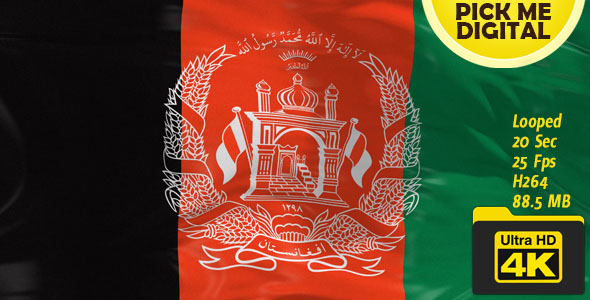 Afghanistan Flag 4K