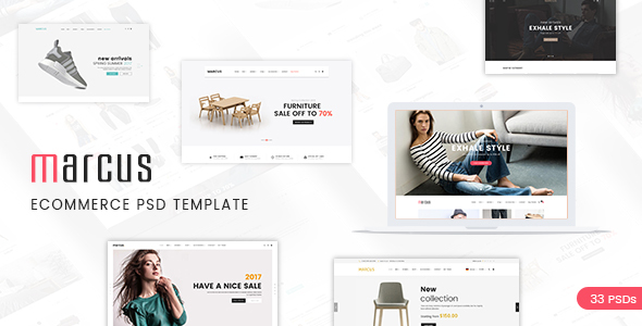 Marcus - Multipurpose WooCommerce and Magento PSD Template