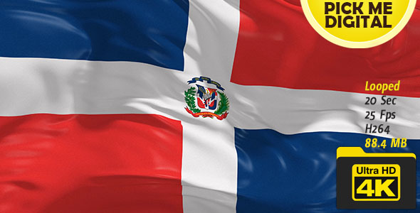 Dominican Republic Flag 4K