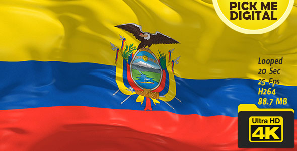 Ecuador Flag 4K