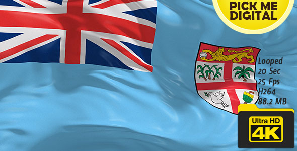 Fiji Flag 4K