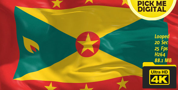 Grenada Flag 4K