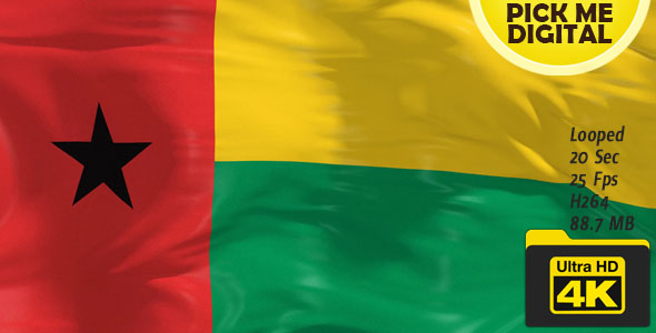 Guinea-Bissau Flag 4K