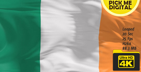 Ireland Flag 4K