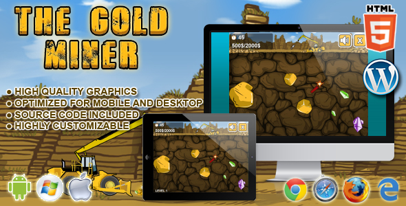 Gold Miner - gra HTML5