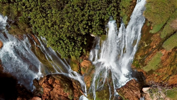 Aerial View of Kravica Waterfall, Bosnia and Herzegovina.