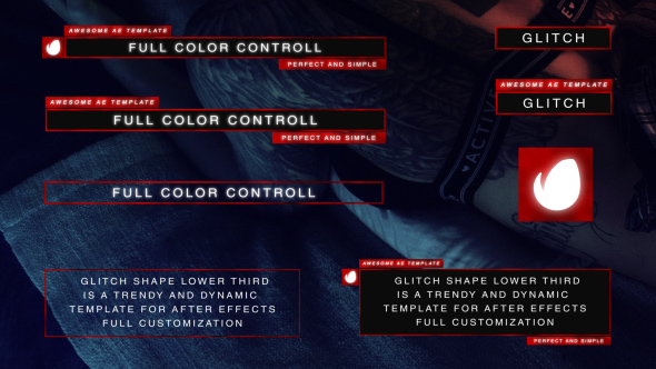 Glitch Shape Lower Third