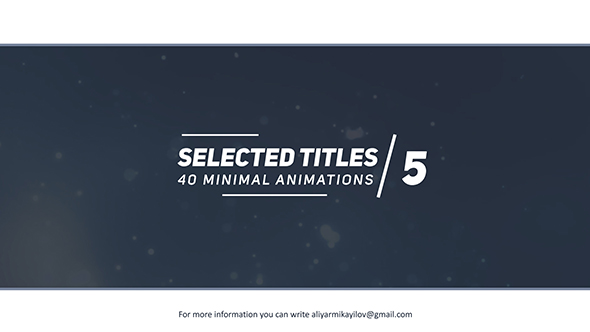 Selected Titles 5 | 40 Minimal Intro alt