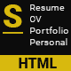 S - Resume, CV, Portfolio One Page HTML Template - ThemeForest Item for Sale