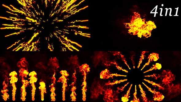 Beat Flames - VJ Loop Pack (4in1) alt
