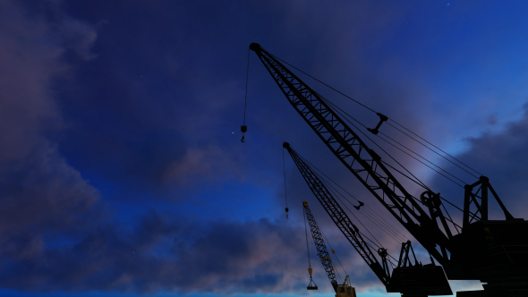 Building Construction and Night Clouds