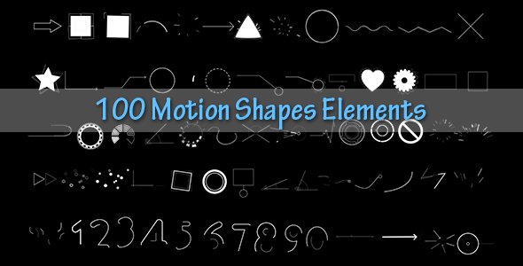 100 Motion Shapes Elements