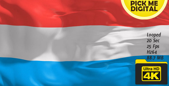 Luxembourg Flag 4K