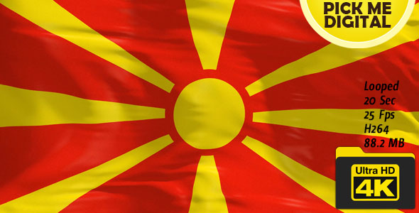 Macedonia Flag 4K