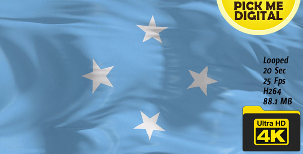 Micronesia Flag 4K