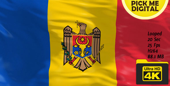 Moldova Flag 4K