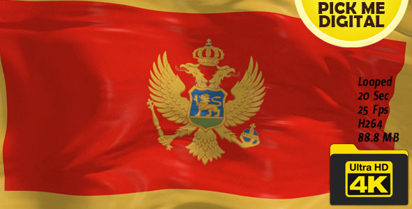 Montenegro Flag 4K