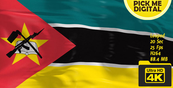 Mozambique Flag 4K