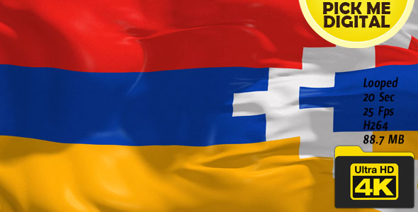 Nagorno-Karabakh Republic Flag 4K