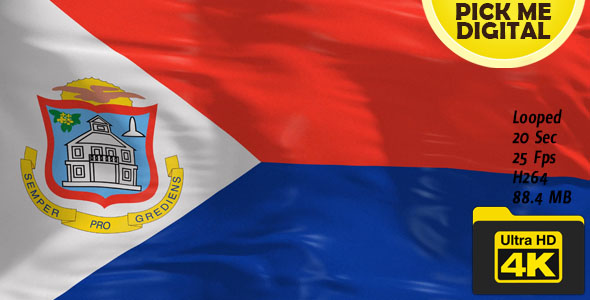 Netherlands-Sint Maarten Flag 4K