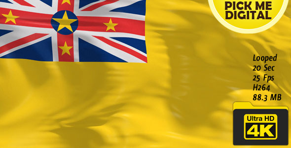 New Zealand-Niue Flag 4K