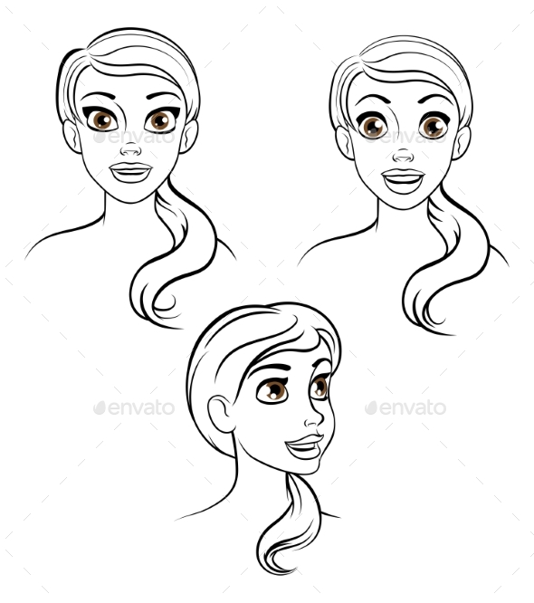Woman Face Graphics Designs Templates From Graphicriver