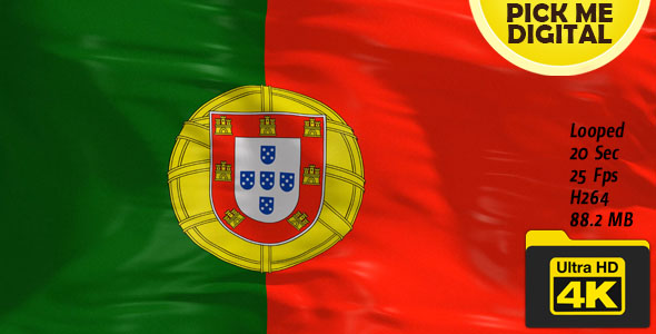Portugal Flag 4K