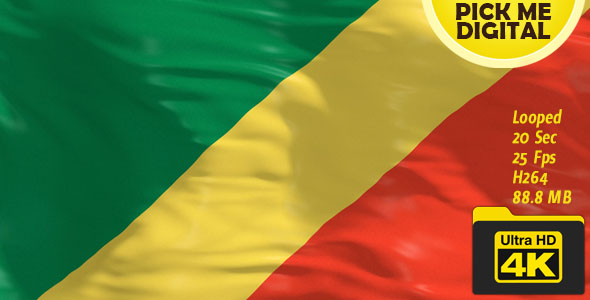 Republic of the Congo Flag 4K