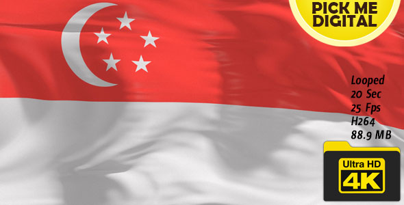 Singapore Flag 4K