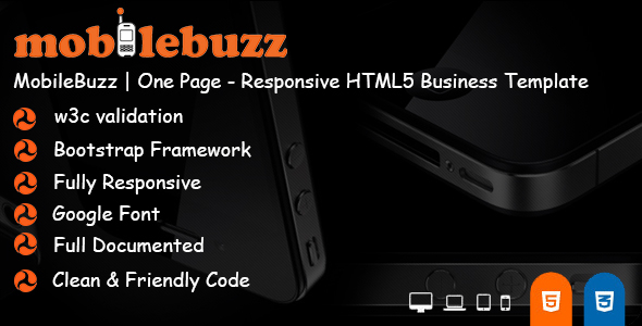 MobileBuzz | One Page - Responsive HTML5 Business Template