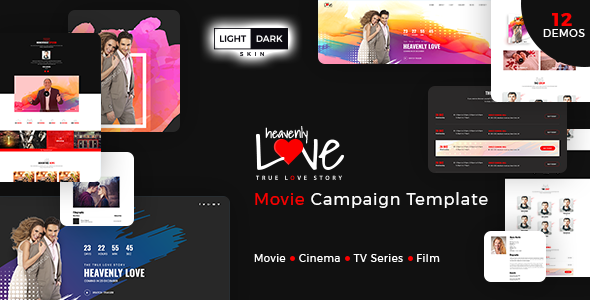 Heavenly Love - Cinema/Movie Bootstrap 3 HTML Template