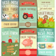 Farm Food and Agriculture Posters Set - GraphicRiver Item for Sale