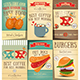 Fast Food and Coffee Posters Set - GraphicRiver Item for Sale