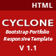 Cyclone-Bootstrap Portfolio Responsive Template - ThemeForest Item for Sale