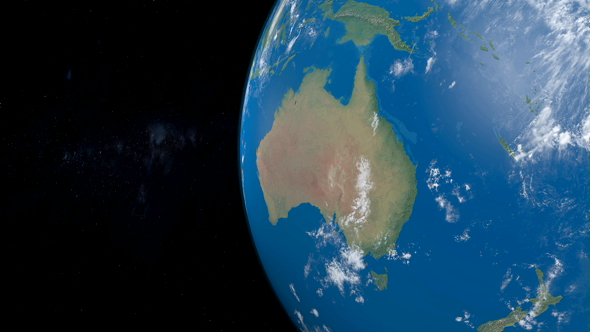 Oceania Continent in Planet Earth