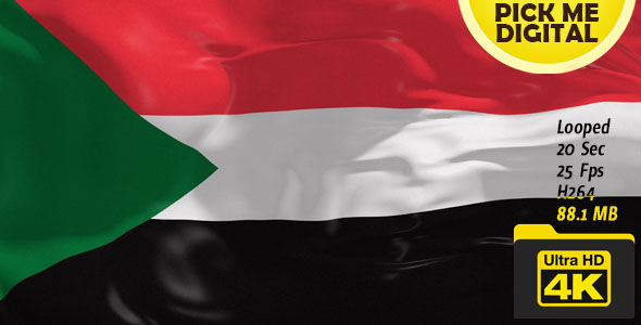 Sudan Flag 4K