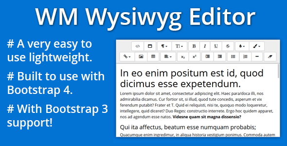 Bootstrap 4 WYSIWYG Editor